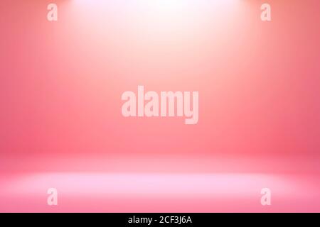 Blank light pink gradient background with product display. White backdrop or empty studio with room floor. Abstract background texture of light pink. Stock Photo