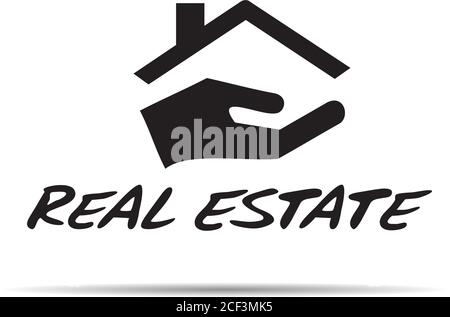 Real Estate logo, Home FOR RENT. Vector outline Icon. Stock Vector