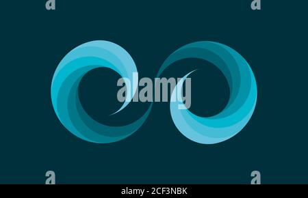 Circular geometric logo idea, vector illustration Stock Vector