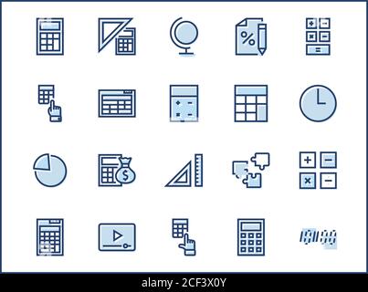 Engineering calculation line icon concept. Engineering calculation ...