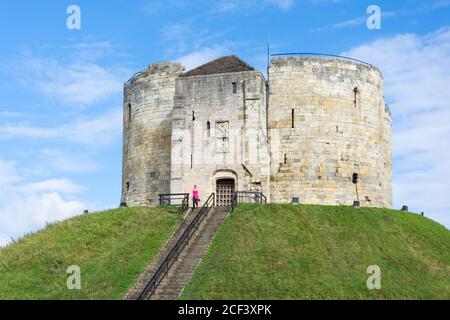 13th century Clifford's Tower (Keep of York Castle), Tower Street, York, North Yorkshire, England, United Kingdom Stock Photo