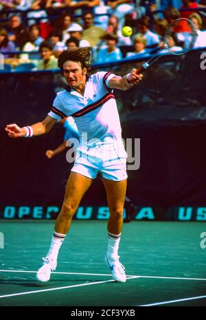 Jimmy Connors (USA) competing at the 1981 US Open Tennis. Stock Photo