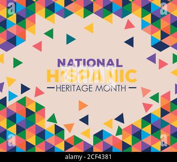 background, hispanic and latino americans culture, national hispanic heritage month in september and october Stock Vector