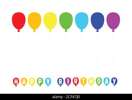 Colorful balloons. Flat style design Stock Vector