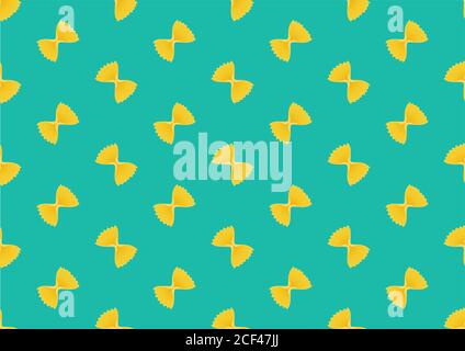 Pasta seamless pattern. Italian spaghetti. Vector illustration Stock Vector