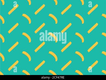 Pasta seamless pattern. Italian spaghetti. Vector illustration Stock Vector
