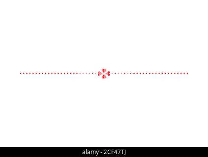 Arrow divider with heart icon isolated on white background. For Valentine's day, banners, posters and wallpaper. Arrow of heart for creative art. Hear Stock Vector