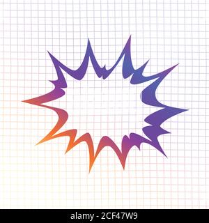 Explode Flash, Star Burst. Explosion of Bomb. Sun Burst. Big Bang. Vector illustration Stock Vector