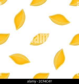Pattern on the topic of pasta. Seamless pattern for different design, posters, print and backgrounds. Stock Vector