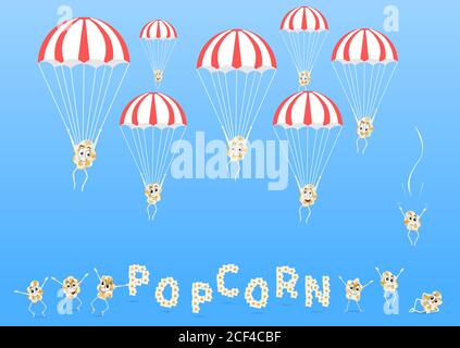 Popcorn tool icon flat vector. Seller cooking 17257612 Vector Art