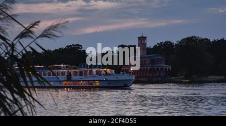 Summer Evening Cruise on river Havel in Potsdam, Germany Stock Photo