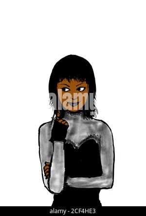Illustration of an African American Girl Playing with Jumping Rope ...