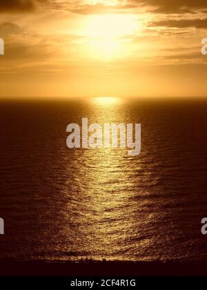 Beautiful sunset saw from Guanshan of Kenting National Park, Taiwan Stock Photo