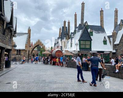 Orlando,FL/USA-8/30/20: The lockers outside Harry Potter and the