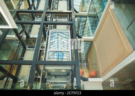 Reception Area Of Modern Office Building. lift Stock Photo
