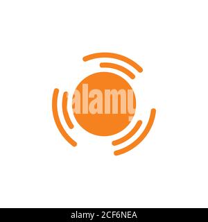 circle sound waves motion design logo vector Stock Vector