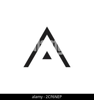 triangle arrow simple geometric logo vector Stock Vector