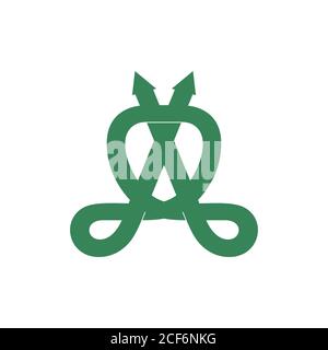 abstract scissor line art simple logo vector Stock Vector