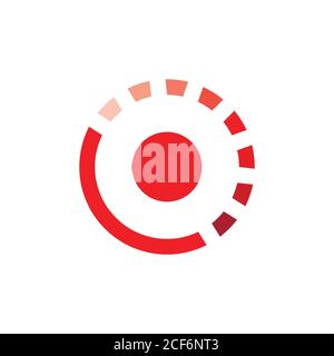 circle dots gradient process symbol logo vector Stock Vector