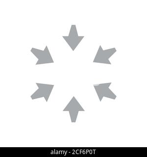 arrow pointing swirl geometric symbol vector Stock Vector