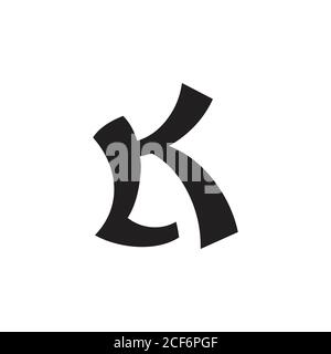 abstract letter lk linked geometric logo Stock Vector