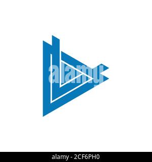 abstract letter av geometric triangle arrow logo vector Stock Vector