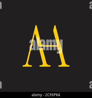 letters ah simple elegant logo vector Stock Vector