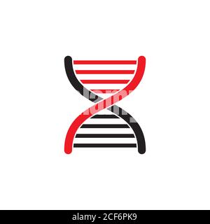 simple helix dna geometric line logo vector Stock Vector