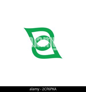 linked leaf simple design logo vector Stock Vector
