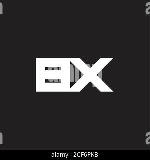 letter bx square geometric triangles arrow symbol logo vector Stock Vector