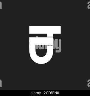 letter ft simple geometric line logo vector Stock Vector