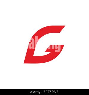 letter g geometric arrow up line motion symbol logo vector Stock Vector