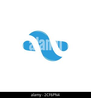 simple waves water splash symbol logo vector Stock Vector