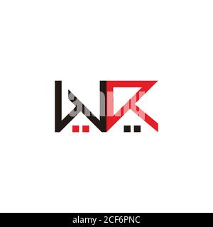 letter wr home resident arrow up geometric logo vector Stock Vector