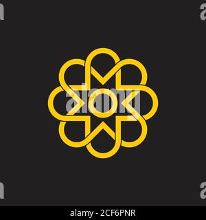 simple geometric linear art clear concept fashion brand business logo vector Stock Vector