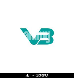 letter vb geometric linked logo vector Stock Vector