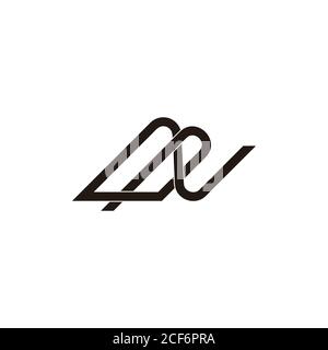 abstract letter nw linked overlapping lines logo vector stock vector image art alamy abstract letter nw linked overlapping