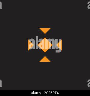 abstract plus x symbol simple geometric square logo vector Stock Vector