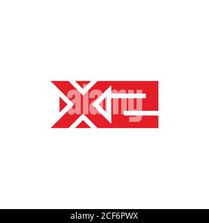 letter x2 square geometric focus arrows symbol logo vector Stock Vector