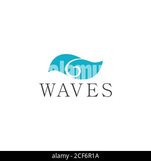 letter g curves blue wavy shape symbol logo vector Stock Vector