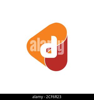 letter d triangle coffee water design logo vector Stock Vector