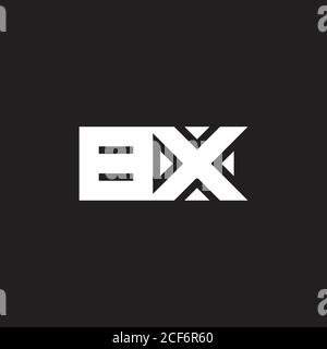letter bx square geometric focus arrows symbol logo vector Stock Vector