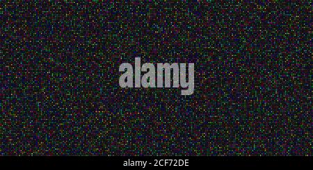 Big data visualization. Abstract data background of a large number of multicolored particles on a black background. Science, technology theme. Stock Vector