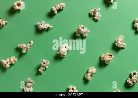 Set of popcorn on board Stock Photo