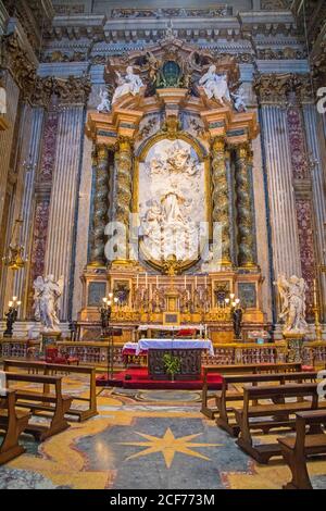 Altar of St Luogo Gonzaga in Chiesa di Sant Ignazio Di Loyola in Rome Italy Stock Photo