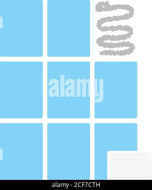 Wall Tiles Icon. Flat Color Design. Vector Illustration. Stock Vector