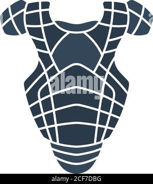 Baseball Chest Protector Icon. Flat Color Design. Vector Illustration. Stock Vector