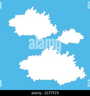 Blue sky with white clouds. Illustration. The clouds Stock Vector