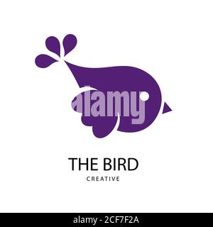Abstract Bright bird sign. Design modern logos bird for Business. Vector logotype isolated on white background. Stock Vector
