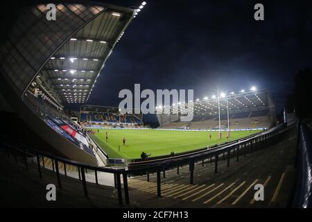 General Stadium view of a Empty Emerald Headingley with no fans inside due to Covid-19  ahead of the Betfred Super League fixture between Salford Red Devils v Castleford Tigers. Stock Photo